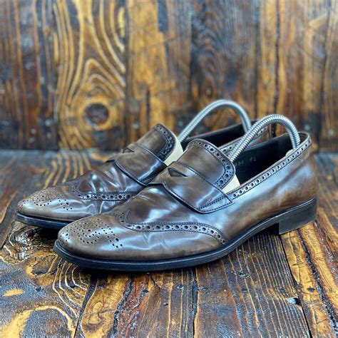 prada brown brogues|prada official website usa.